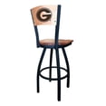 thumbnail image 2 of Holland Bar Stool  25 in. L038 - Black Wrinkle Georgia in. G in. Swivel Bar Stool with Laser Engraved Back, 2 of 3