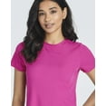 thumbnail image 5 of Real Essentials 4 Pack:Women's Lettuce Trim Ribbed Knit Short Sleeve Crop Tops Shirts Casual Summer Going Out T-Shirts, 5 of 6