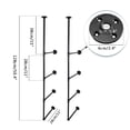 thumbnail image 2 of 12.6inch Deep 1-Pair 2/3/4/5/6 Tier DIY Industrial Retro Iron Pipe Shelf Wall Mount Storage Shelving Brackets Bookshelf Storage Organizer (Not Included Shelves), 2 of 6