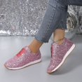 thumbnail image 6 of NOKIO Women's Sequined Sneakers S𝗅ip On Elastic Strap Shoes Lightweight Non-S𝗅ip Athlet𝗂c Shoes Comfortable Round Toe Sport Shoes Laceless Casual Walking Shoes for Pa𝗋t𝗒 Travel, 6 of 9