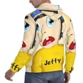 thumbnail image 4 of Lsque Sml Jeffy Pattern Casual Men's Hoodie,Hooded Sweatshirt with Kangaroo Pocket,Pullover Hoodie-Medium, 4 of 8