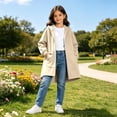 thumbnail image 2 of Graphic Print Hoodies for Girls Long Sleeve 2026 Girls Fashion Floral Graphic Loose Fit Pullover Tops Fall Clothes, 2 of 6