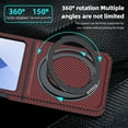 thumbnail image 4 of Dteck Magnetic Case for Samsung Galaxy Z Flip 3,Luxury Carbon Fiber Leather Compatible with Mag Safe Case with Ring Holder 360 Degree Adjustable Stand Slim Cover for Galaxy Z Flip 3,Red, 4 of 4