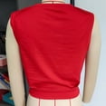 thumbnail image 2 of Blusa sin mangas con cuello redondo, blusa sin mangas con cuello redondo y dobladillo elástico redondo Blusa sin mangas con cuello redondo de alto rendimiento, 2 of 3