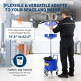 thumbnail image 6 of 8 Gallon Air Operated Oil Drain Container, Portable Fluid Fuel Transfer Tank with Wheels for Car, Truck & Garage, 6 of 7
