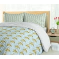 thumbnail image 5 of Ambesonne Fruit Duvet Cover Sets, Pastel Design Banana Images, 2-Queen, Pale Blue Yellow and Cream, 5 of 7
