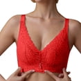 thumbnail image 2 of ATENAR Bras for Women,Wireless Bras for Women,Womens Bras,Soft,Stretch Fabric,Solid,Nylon,Red,4XL(US:16), 2 of 9