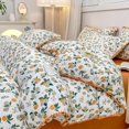 thumbnail image 1 of INS Girls Cherry Bedding Set Soft Washed Cotton Bed Sheet Queen King Size Simple Quilt Cover Pillowcase Bed Linens, 1 of 7