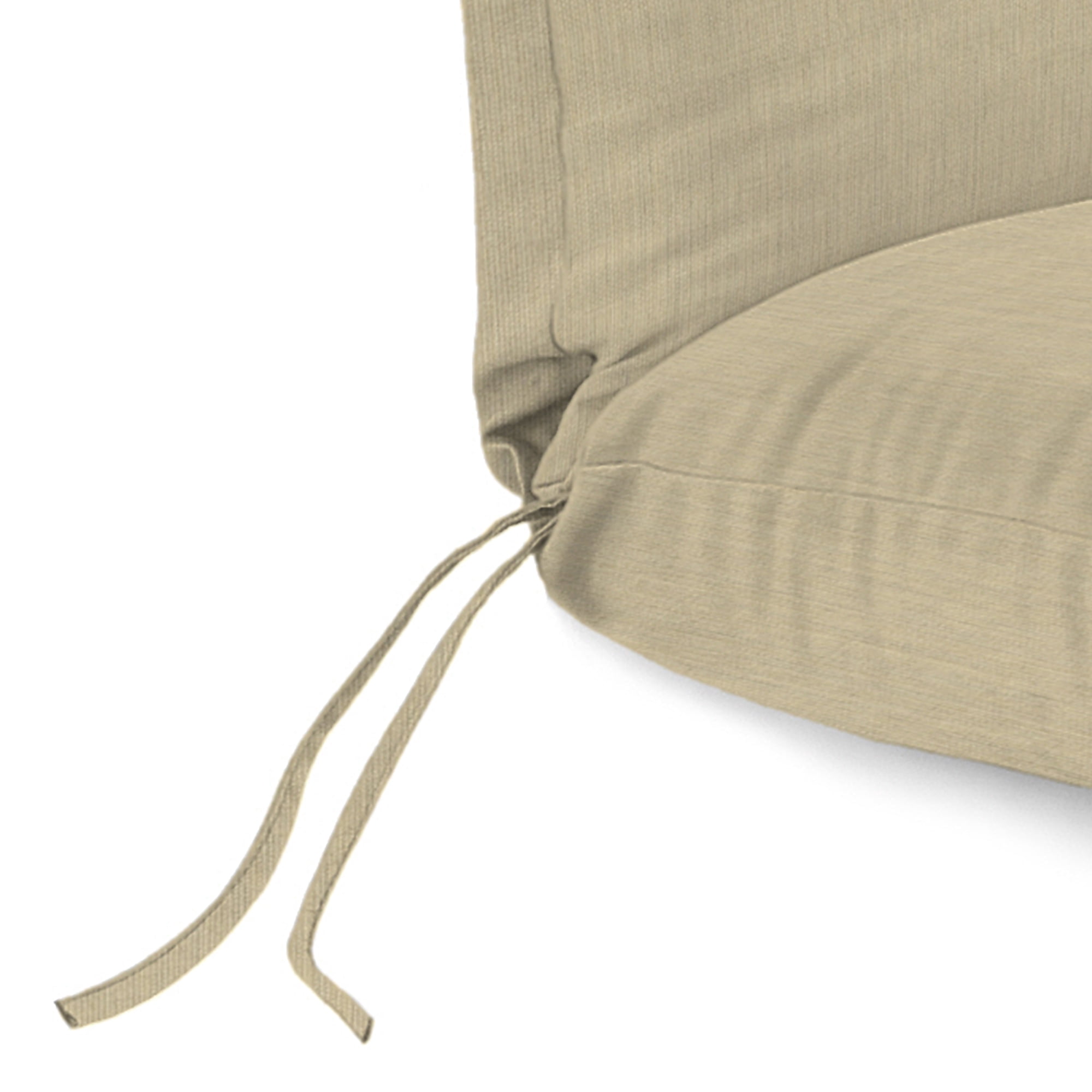 Jordan Manufacturing Sunbrella 74" x 22" Spectrum Sand Solid Rectangular Outdoor Chaise Lounge Cushion with Ties and Hanger Loop