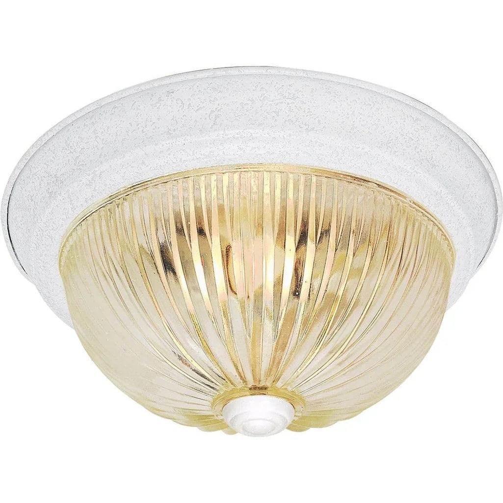 Nuvo SF76/128 3 Light Wide Flush Mount Bowl Ceiling Fixture - Polished Brass