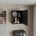 thumbnail image 2 of Depot E-Shop Sterling Wall Cabinet with 1 Door and 2 Shelves, Black, 2 of 7