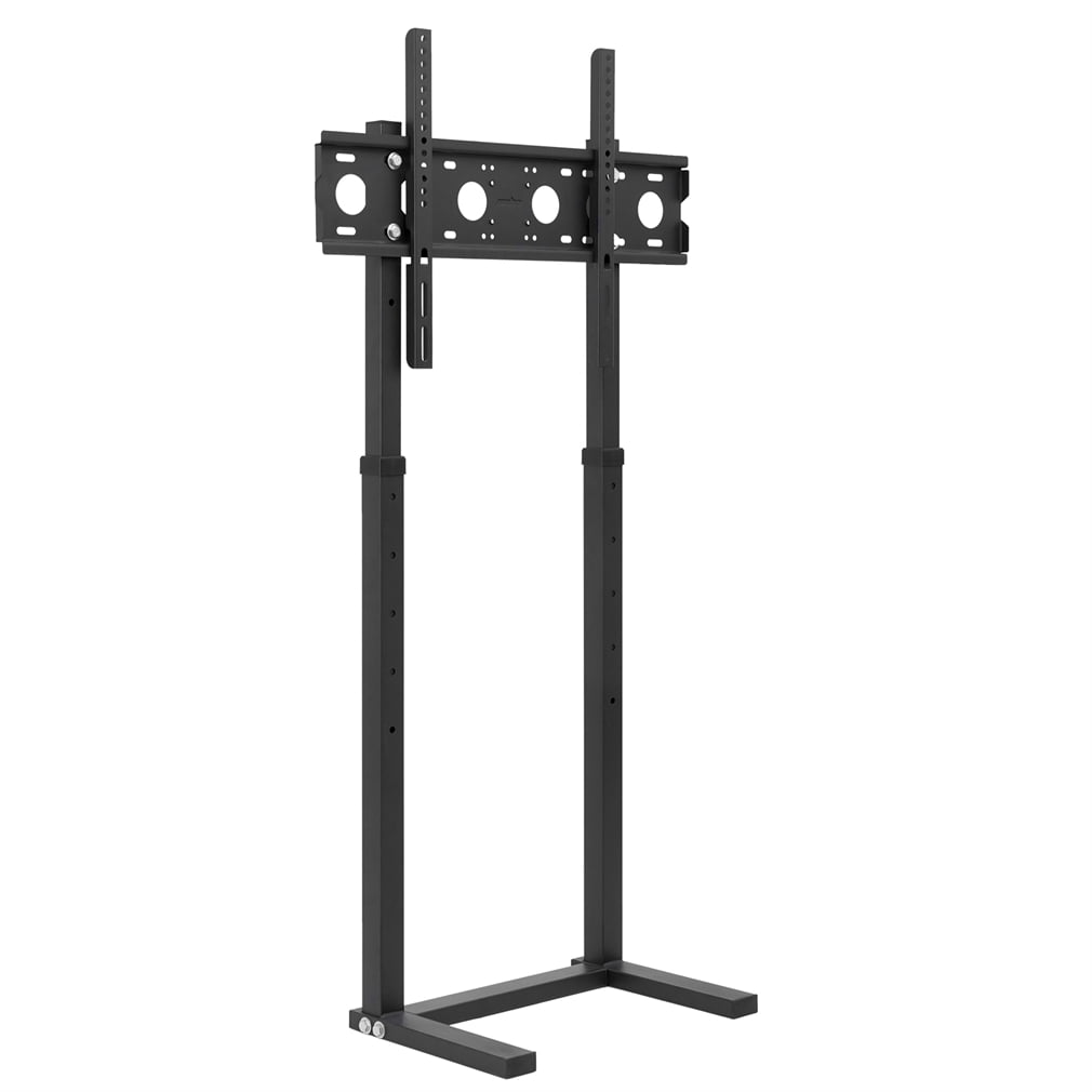 32-65" Metal Black Slim Floor TV Stand Mount Height Adjustable Bracket for Samsung Sony LG TCL LED LCD, 88lbs Capacity
