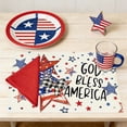 thumbnail image 4 of Uuiauoio Retro Stars Stripes Patriotic Placemats, Memorial Day Independence Day Table Mats for Holiday Party Kitchen Dining Room Decoration, 4 of 6