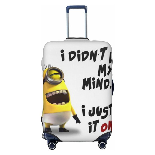 Cute Anime Cartoon Minions Travel Suitcase Protective Cover Trunk Case Washable Elastic Luggage Cover Fits Large Suitcase Protector Baggage With Concealed Zipper Gifts