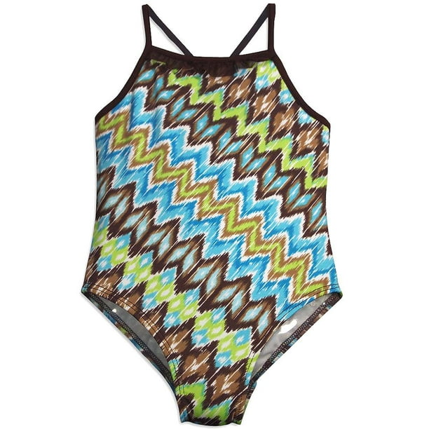 405 South By Anita G 405 South By Anita G Little Girls One Piece Swimsuit Blue Zig Zag 4 Walmart Com Walmart Com