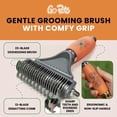 thumbnail image 3 of 2-in-1 Dematting Comb For Dogs  Pet Rake Double-sided Dog Brush Shedding Deshedding Cats Undercoat Mat Tool Long Haired Matting Hair, 3 of 8
