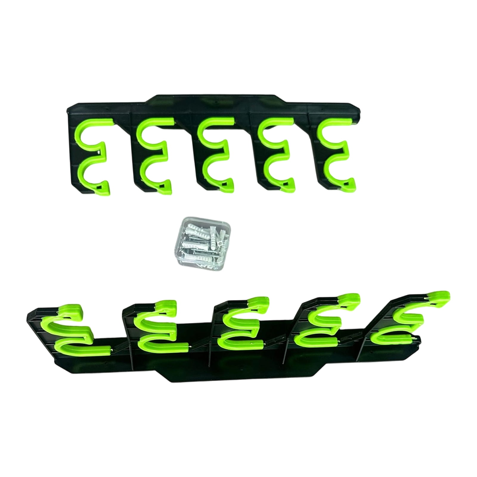 Vertical Rod for Anglers Wall Mounted ABS Rack with Upper Lower Holders in Garage Display Storage Indoor