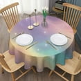 thumbnail image 3 of Colorful Tie Dye Nebula Pattern Round Tablecloth 60"x60",Wrinkle Wipeable Table Cloth for Kitchen Dining Room Picnic Patio Party, 3 of 6