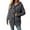 Dark Gray, variant on Women's Winter Thickened Plus Size Hooded Cardigan, Embossed Knit Sweater Coat, Oversized Cable Knit Jacket, Warm Loose Fit Outerwear, Soft Casual Lounge Wear Coffee XXXL