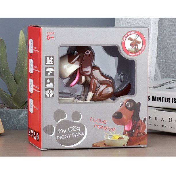 Tirelire Mécanique En Forme De Chien - Fonction "mange-pièces" Avec Piles - Pour Encourager L'épargne Des Enfants - Cadeau De Noël