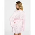 thumbnail image 4 of No Boundaries Sleepwear Satin Robe, Women's XS-XXL, 4 of 6