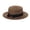 Brown, variant on Boater Straw Hat for Women Wide Brim Beach Sun Hat Bow Panama Hat Fedora for Summer - Black