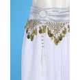 thumbnail image 6 of LiiYii Belly Dance Pants for Women Chiffon Plastic Beads Tassels Bloomers Performance Dancewear White One Size, 6 of 8