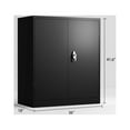 thumbnail image 3 of Locking Metal Storage Cabinet 41.6×36×18in with 2 Adjustable Shelves 2 Doors for Home Office Pantry Garage Shop, 3 of 8