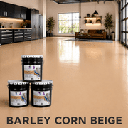 Colored Epoxies Barley Corn Beige Epoxy Resin and Hardener Kit, 2:1 Mix Ratio, Garage Coatings, Flake Floors, Metallic Epoxy Flooring, Barley Corn Beige, 15 Gallon Kit