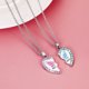 thumbnail image 3 of Collar de rompecabezas de corazones xiang Collar de la amistad paquete de 2 Plata, 3 of 5