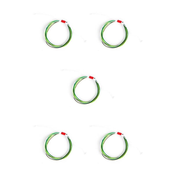 Qarigey trenzada Joyería estética multicolor Cordón Cuerda de mano Accesorio de moda para niñas adolescentes Verde claro + Blanco Verde claro+Blanco 5piezas