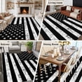 thumbnail image 5 of Large Area Rugs for Living Room Bedroom, Black American Flag 5'x8' Rug Washable Carpet Runner Indoor Outdoor, Vintage USA Flag Non Slip Floor Mats Rug for Kitchen, Bathroom, 5 of 8