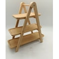 thumbnail image 2 of 3-tiers Bamboo Ladder Serving trays and stand, 2 of 2