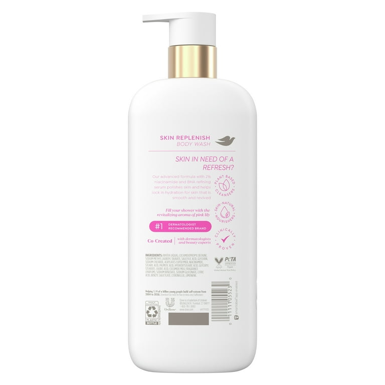 Dove Replenishing Body Wash for Women 2% Niacinamide and BHA Dove Replenishing Body Wash for Women 2% Niacinamide and BHA
