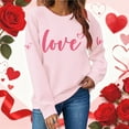 thumbnail image 6 of WTXUE Valentine Sweatshirt for Women Love Heart Graphic Sweatshirts Oversized Trendy Crewneck Pullover Comfortable Long Sleeve Shirts Fashion Casual Holiday Tops Purple S, 6 of 7