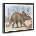 thumbnail image 3 of Stupell Industries Eclectic Triceratops in Nature Black Floating Frame Canvas Art, 21 x 17, by Raquel Maciel, 3 of 8