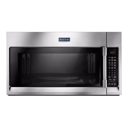 Maytag MMV6190FZ - Microwave oven with convection - over-range - 1.9 cu. ft - 1000 W - stainless steel with built-in exhaust system