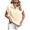 Beige, variant on Womens Short Sleeve Cropped Knit Tops Half Zip Cap Sleeve Lightweight Oversized Sweater Vest