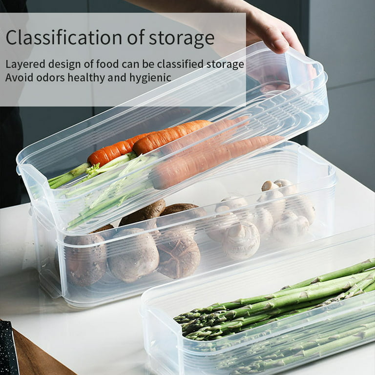 Food Storage Storage Box Food Containers with Lid for Kitchen Fridge  Cabinet Freezer Organizer