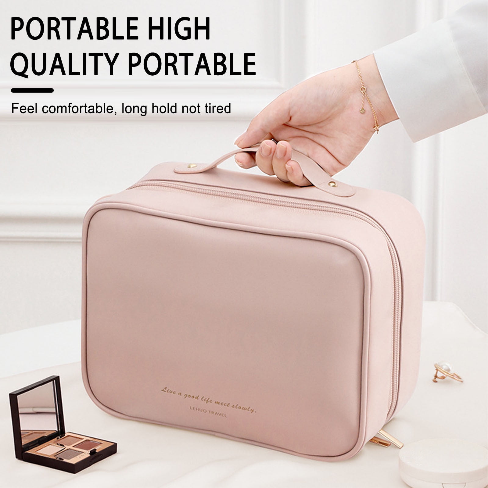 Rbaofujie Outdoor Storage Box Multi Compartment Toiletry Bag Leather Toiletry Bag Work Tote Bags for Women