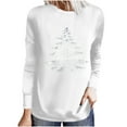 thumbnail image 2 of RKSTN Blouses pour Femmes Mode Décontractée Imprimé de Noël Col Rond Manches Longues Amples Blouses pour Femmes Habillées Décontractées, 2 of 5