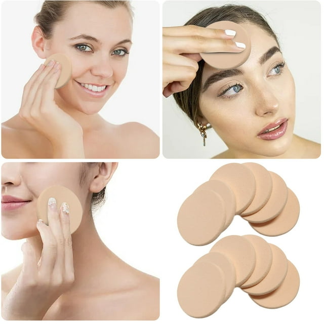 Latex Sponge Powder Puff for Skin Tone Blending and Smooth Makeup Application 12PCS