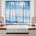thumbnail image 2 of Ambesonne White Kitchen Curtains, Snow Cold Winter, 55"x45", White, 2 of 3