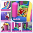 thumbnail image 4 of Auranook Kids Inflatable Bounce Castle 7-in-1 Jumping House w/ Long Slide & 735W Blower, 4 of 8