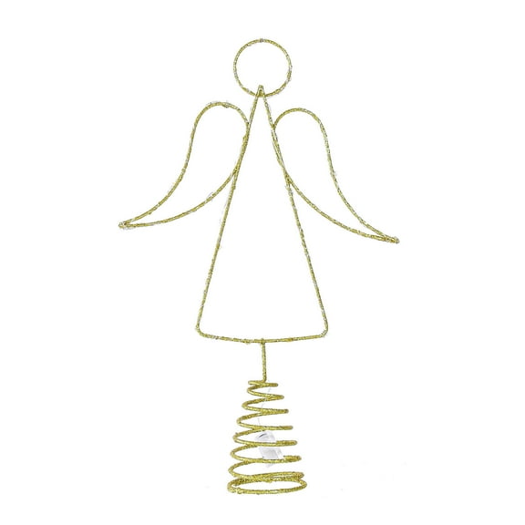 Christmas Tree Topper Angel With Light - Felt Star Design, Festive Holiday Decor