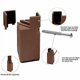thumbnail image 4 of PCS Adjustable Bed Risers 22-42mm Furniture Riser 10cm for Chair Table Sofa Legs with Screw Clamp Brown, 4 of 4