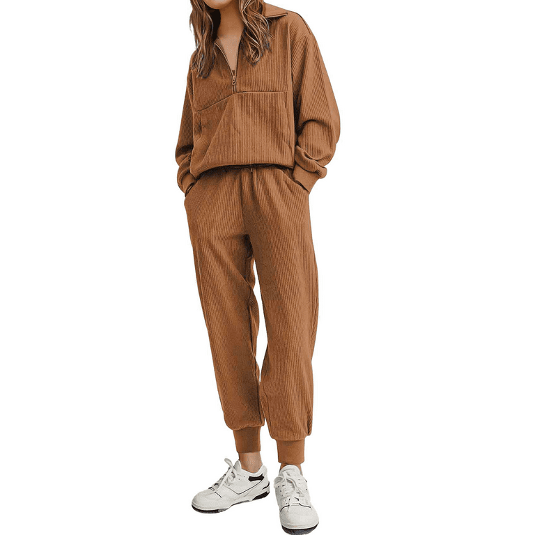 ㉔ NERDY sweatsuit Sweatsuits 2Pcs Sets for Mens Women Tracksuit Unisex Zipped