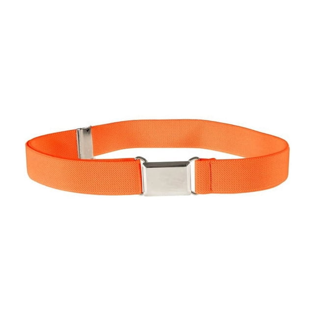 Langgg 1 Ensemble Design Simple Ceinture Élastique pour Enfants Garçons Boucle Réglable Ceinture Extensible Réutilisable Lavable Jeans Accessoires Vêtements Orange Jaune