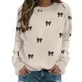thumbnail image 4 of Wowcloth Women's Printed Sweatshirt, Round Neck Pullover Long Sleeve Top, Fashion Casual Regular Fit Cotton Blend for Daily Wear, 4 of 7