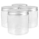 thumbnail image 3 of BRIGHTFUFU Frascos de plástico transparente para almacenamiento de alimentos, recipientes cilíndricos con tapas de aluminio para cocina, hogar, 250ml, 4 Uds., 3 of 7